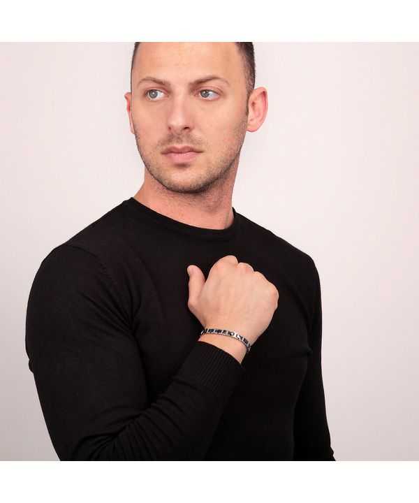 Maserati Jewels Stainless Steel And Ceramic Bracelet JM420ATI07 For Men