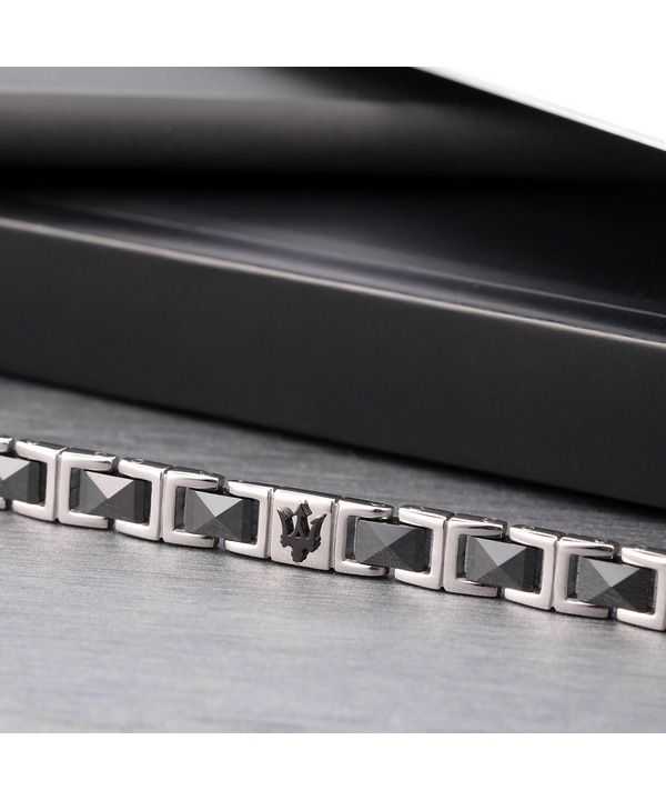 Maserati Jewels Stainless Steel And Ceramic Bracelet JM420ATI07 For Men