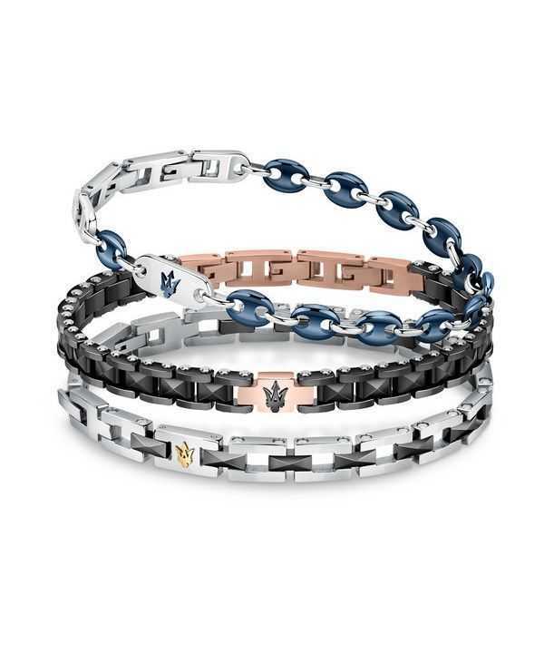 Maserati Jewels Stainless Steel And Alloy Bracelet JM422ATZ18 For Men