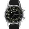 Longines Legend Diver Leather Strap Black Dial Automatic L3.774.4.50.0 300M Men's Watch