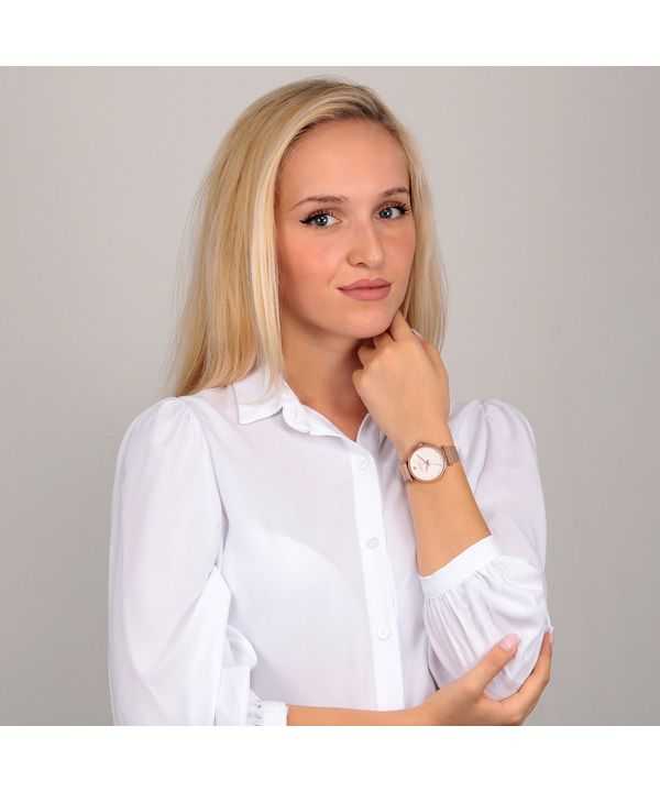 Oui & Me Etoile Rose Gold Stainless Steel White Dial Quartz ME010297 Women's Watch