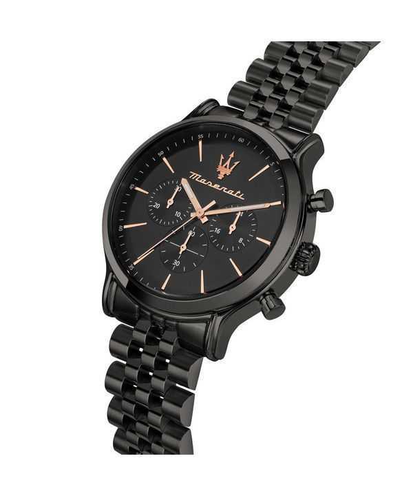 Maserati Epoca Limited Edition Chronograph Stainless Steel Black Dial Quartz R8873618019 100M Men's Watch