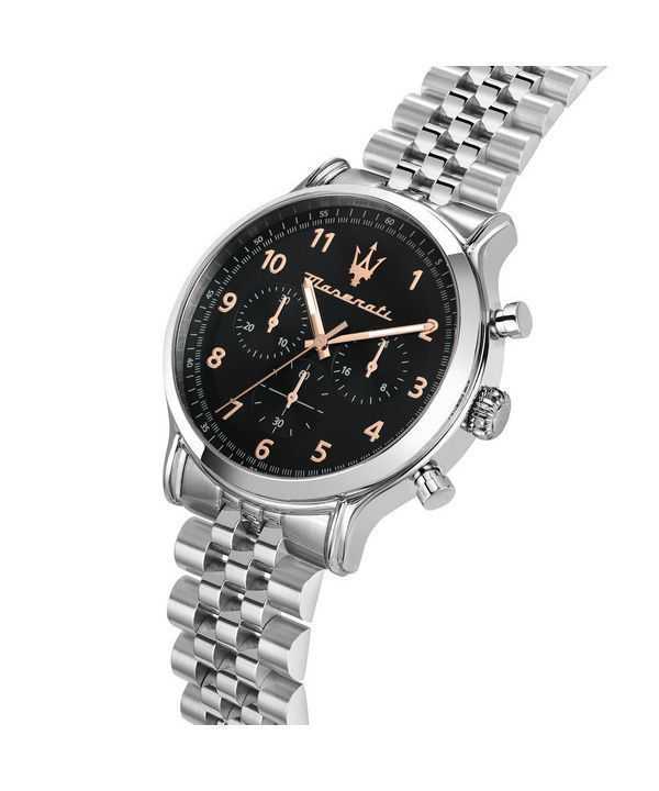 Maserati Epoca Limited Edition Chronograph Stainless Steel Black Dial Quartz R8873618029 100M Men's Watch
