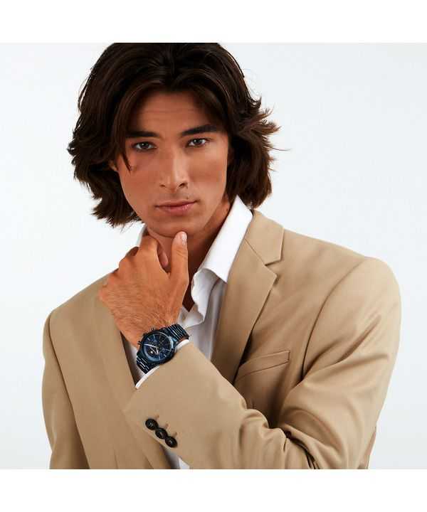 Maserati Successo Lifestyle Blue Edition Chronograph Stainless Steel Blue Dial Quartz R8873618032 100M Men's Watch