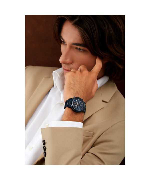 Maserati Successo Lifestyle Blue Edition Chronograph Stainless Steel Blue Dial Quartz R8873618032 100M Men's Watch