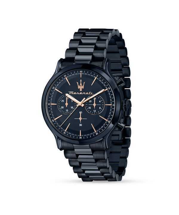 Maserati Successo Lifestyle Blue Edition Chronograph Stainless Steel Blue Dial Quartz R8873618032 100M Men's Watch