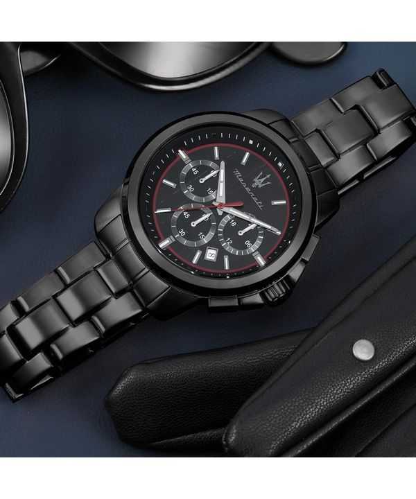 Maserati Successo Limited Edition Chronograph Stainless Steel Black Dial Quartz R8873621027 Men's Watch