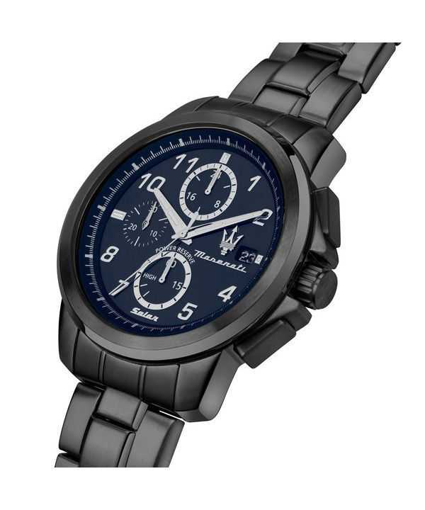 Maserati Successo Limited Edition Chronograph Stainless Steel Blue Dial Solar R8873645006 Men's Watch