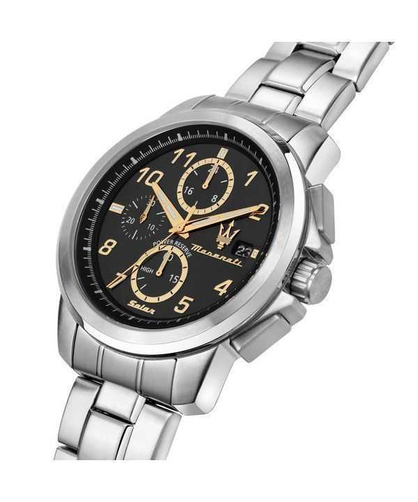 Maserati Successo Limited Edition Chronograph Stainless Steel Black Dial Solar R8873645007 Men's Watch