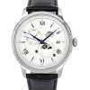 Orient Bambino Version 9 Sun And Moon Phase Leather Strap White Dial Automatic RA-AK0802S10B Men's Watch