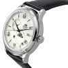 Orient Bambino Version 9 Sun And Moon Phase Leather Strap White Dial Automatic RA-AK0802S10B Men's Watch