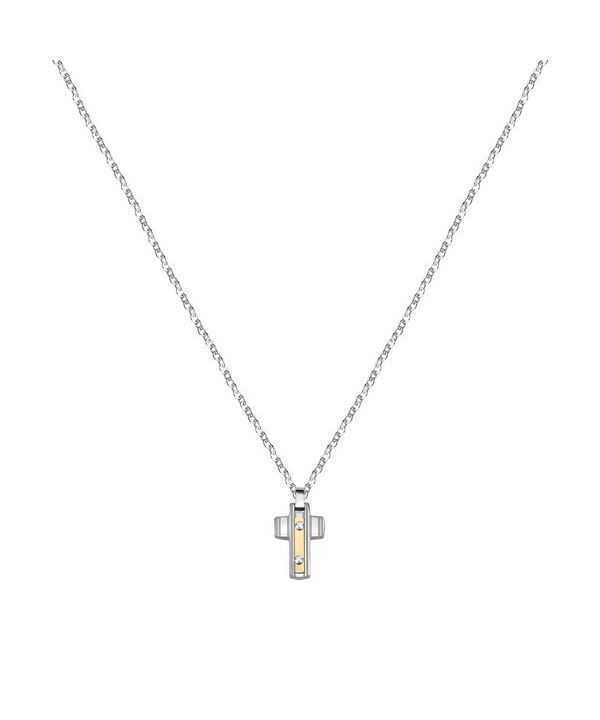 Morellato Gold Stainless Steel And 750 Gold Necklace SATM02 For Men