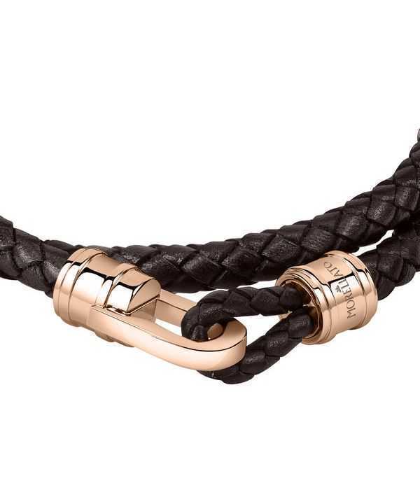 Morellato Moody Leather And Stainless Steel Bracelet SQH35 For Men