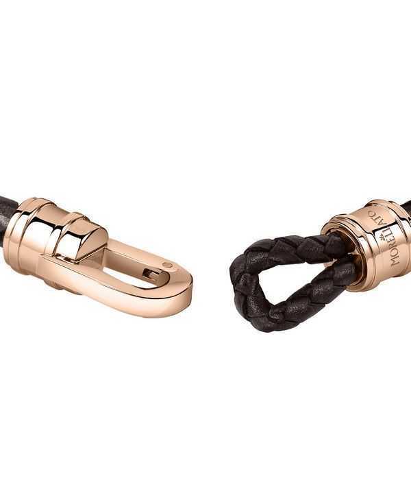 Morellato Moody Leather And Stainless Steel Bracelet SQH35 For Men