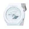 Casio G-Shock Tone-on-Tone Analog Digital Resin Strap White Dial Quartz GA-2100-7A7 Men's Watch