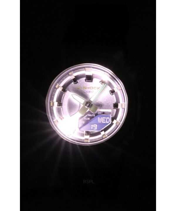 Casio G-Shock Metal Clad Analog Digital Resin Strap Siver Dial Quartz GM-S2100BC-1A 200M Women's Watch