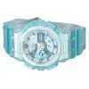 Casio G-Shock Analog Digital Virtual Worlds Translucent Light Blue Multicolor Dial Quartz GMA-S110VW-2A 200M Women's Watch