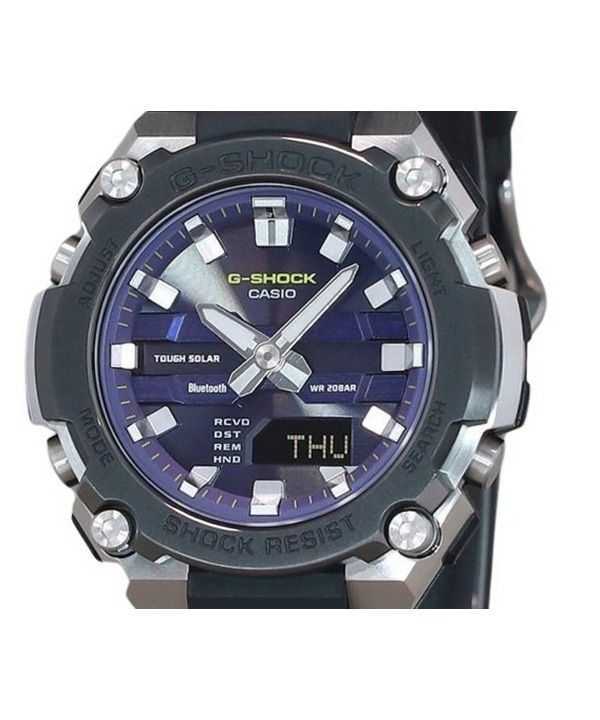 Casio G-Shock G-Steel Analog Digital Smartphone Link Bluetooth Blue Dial Solar GST-B600A-1A6 200M Men's Watch