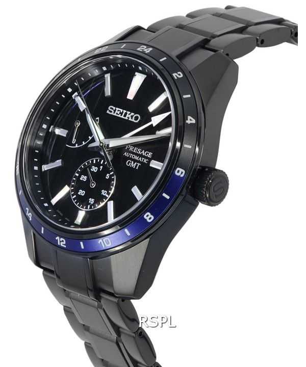 Seiko Presage Sharp Edged Series ZERO HALLIBURTON Limited Edition Black Dial Automatic SPB271 SPB271J1 SPB271J 100M Men's Watch