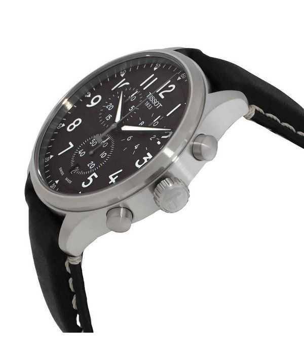 Tissot T-Sport Chrono XL Leather Strap Anthracite Dial Quartz T116.617.16.062.00 100M Mens Watch