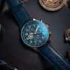 AVI-8 Hawker Hurricane Classic Chronograph Regent Blue Leather Strap Blue Dial Quartz AV-4011-0Q Men's Watch
