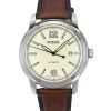 Fossil Heritage Brown LiteHide Leather Strap Cream Dial Automatic ME3221 Unisex Watch