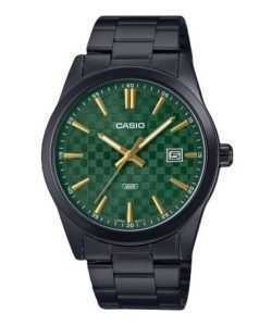Casio Standard Analog Ion Plated Stainless Steel Green Dial Quartz MTP-VD03B-3A Men's Watch