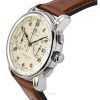 Zeppelin Mediterranee Chronograph Leather Strap Beige Dial Quartz 96705 Men's Watch