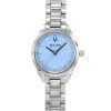 Bulova Sutton Diamond Accents Stainless Steel Light Blue Dial Quartz 96P250 Women's Watch
