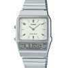 Casio Vintage Analog Digital Dual Time Stainless Steel Bracelet White Dial Quartz AQ-800E-7A2 Unisex Watch