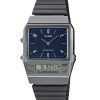 Casio Vintage Analog Digital Dual Time Stainless Steel Bracelet Blue Dial Quartz AQ-800EB-2A Unisex Watch