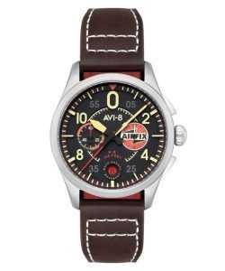 AVI-8 Spitfire Lock Chronograph Airfix Edition Raven Black Dial Quartz AV-4089-09 Men's Watch
