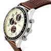 Fossil Sport Tourer Chronograph Brown Leather Strap Cream Dial Quartz FS6042 Men's Watch
