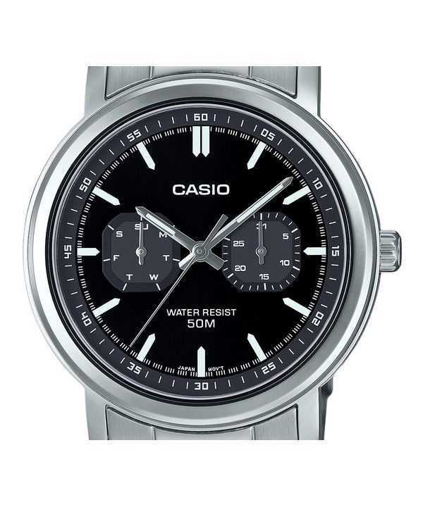 Casio Standard Analog Stainless Steel Black Dial Quartz MTP-E335D-1EV Men's Watch
