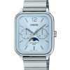 Casio Standard Analog Moon Phase Stainless Steel Baby Blue Dial Quartz MTP-M305D-2AV Men's Watch