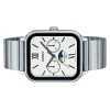 Casio Standard Analog Moon Phase Stainless Steel White Dial Quartz MTP-M305D-7A2V Men's Watch