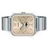 Casio Standard Analog Moon Phase Stainless Steel Champagne Dial Quartz MTP-M305D-9AV Men's Watch