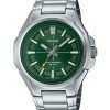 Casio Standard Analog Stainless Steel Green Dial Solar MTP-RS100D-3AV Men's Watch