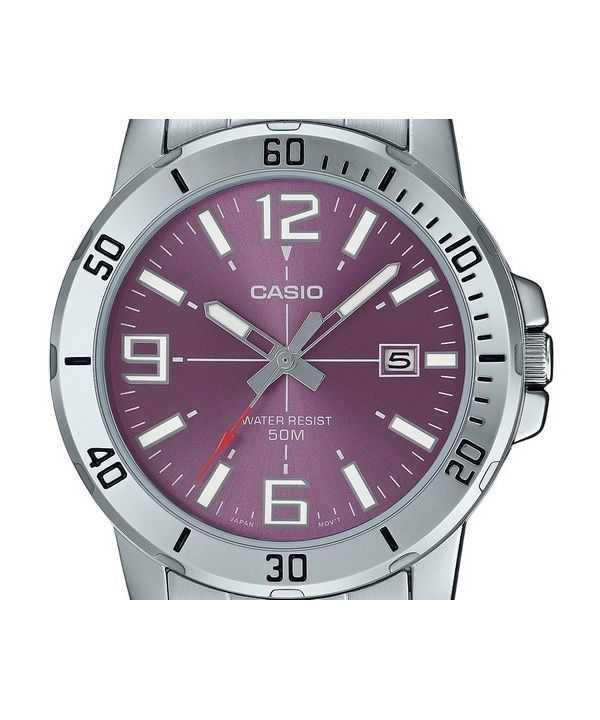 Casio Standard Analog Stainless Steel Purple Dial Quartz MTP-VD01D-6BV Men's Watch
