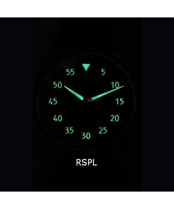 Ratio Skysurfer Pilot Black Textured Dial Leather Automatic RTS320 200M Mens Watch