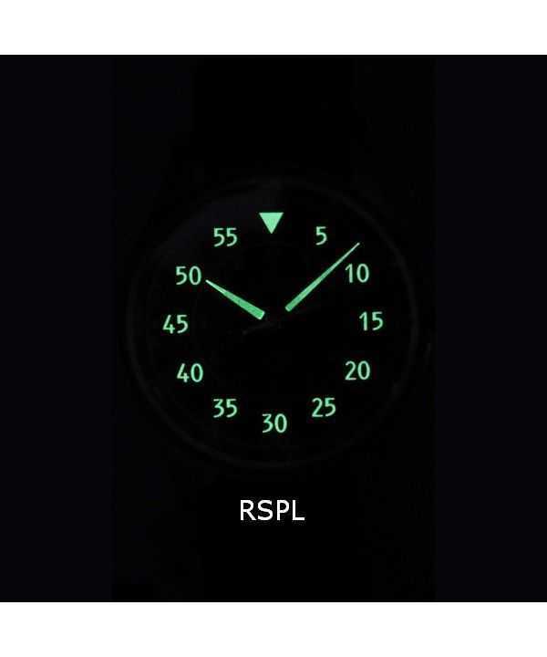 Ratio Skysurfer Pilot Black Sunray Dial Leather Automatic RTS321 200M Mens Watch