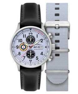 AVI-8 Hawker Hurricane Classic Chronograph Grey Dial Quartz AV-4011-0V Men's Watch With Extra Strap