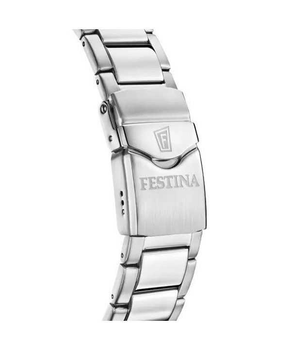 Festina The originals Stainless Steel Orange Dial Quartz Diver's F20665-5 200M Men's Watch