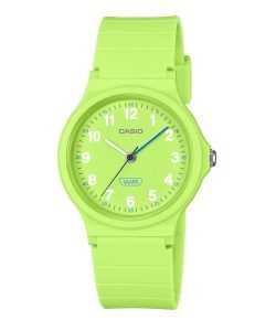 Casio Pop Analog Lime Green Bio Based Resin Strap Lime Green Dial Quartz LQ-24B-3B Women's Watch