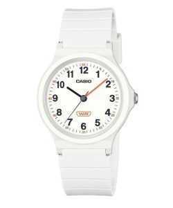 Casio Pop Analog White Bio Based Resin Strap White Dial Quartz LQ-24B-7B Women's Watch