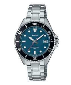 Casio Standard Analog Stainless Steel Blue Dial Quartz MDV-10D-2A1V Men's Watch