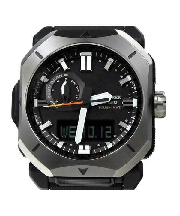 Casio ProTrek Analog Digital Black Bio Based Resin Grey Dial Tough Solar PRW-6900Y-1 100M Men's Watch