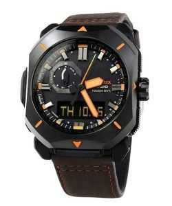 Casio ProTrek Analog Digital Brown Leather Strap Grey Dial Tough Solar PRW-6900YL-5 100M Men's Watch
