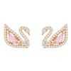 Swarovski Swan Drop Rose Gold-Tone Earrings 5469990 For Women