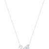 Swarovski Swan White Rhodium Necklace 5514421 For Women